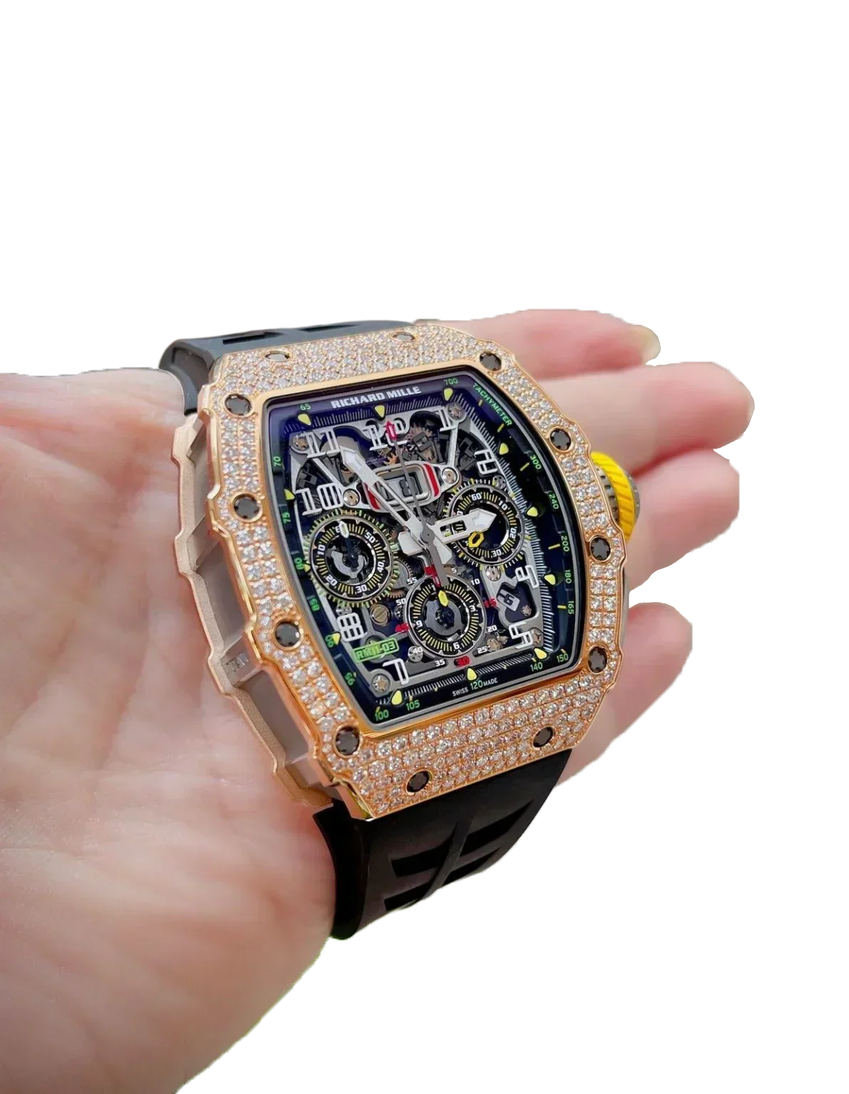 RM 11-03 Flyback Chronograph Diamond Set Rose Gold