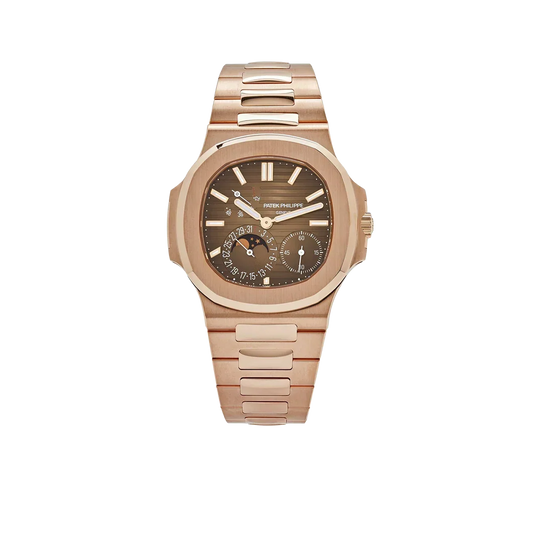 Nautilus 40mm 5712/1R-001 Moon Phase Power Reserve Rose Gold Brown Dial