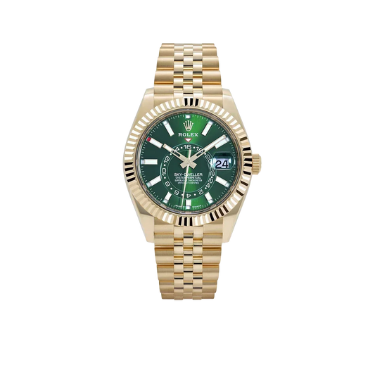 Sky-Dweller 42mm Yellow Gold Bright Green Dial Jubilee 336938 (2025)