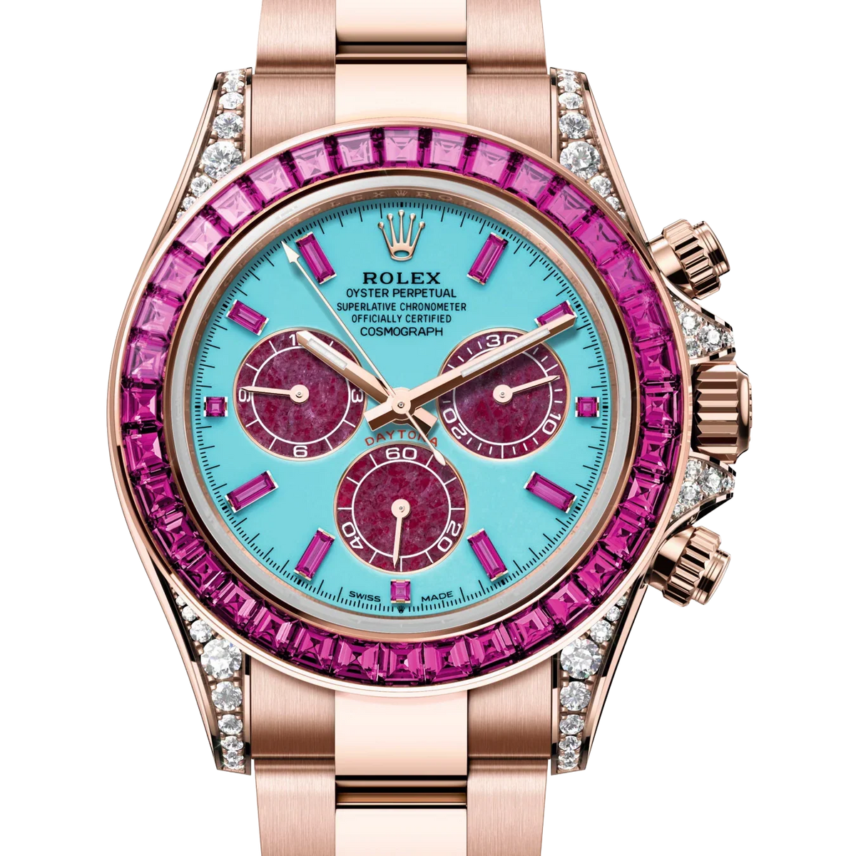 Cosmograph Daytona 'Summer' Everose Gold Pink Sapphires Benzel Ref.126595 SARO