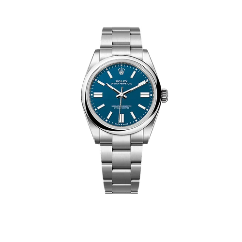Oyster Perpetual 41mm Stainless Steel Med Blue Dial Men Watch 134300-0009 New 2025