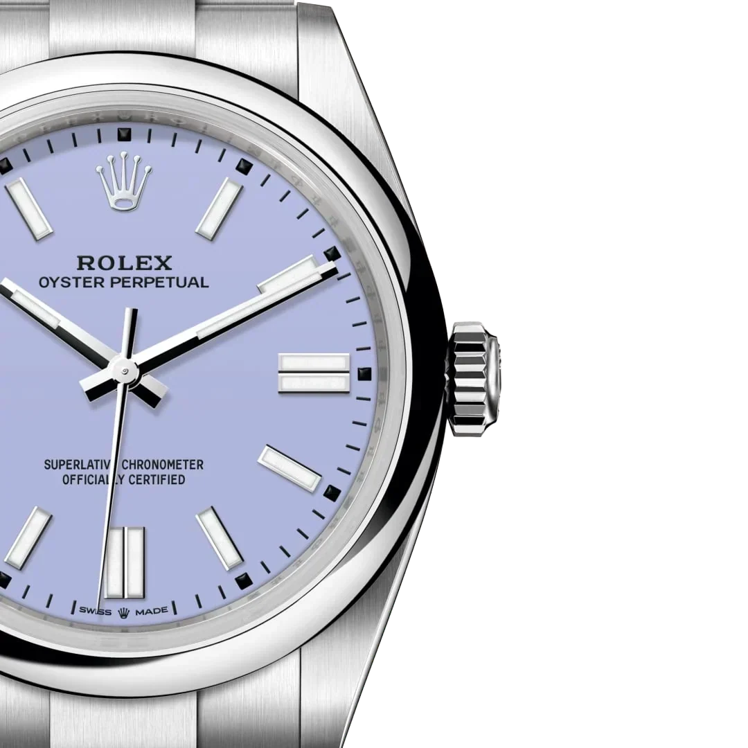 Oyster Perpetual 41mm Stainless Steel Lavender Dial Men Watch 134300-0012 New 2025