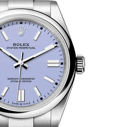 Oyster Perpetual 41mm Stainless Steel Lavender Dial Men Watch 134300-0012 New 2025