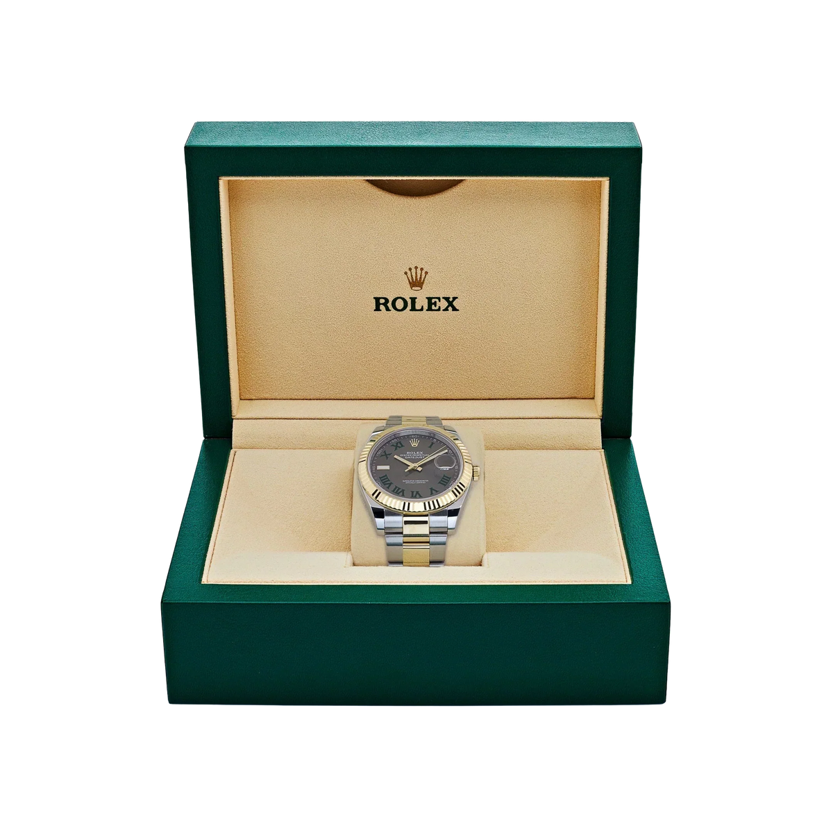 Datejust 41mm Yellow Gold Stainless Steel Wimbledon Slate Dial Oyster 126333