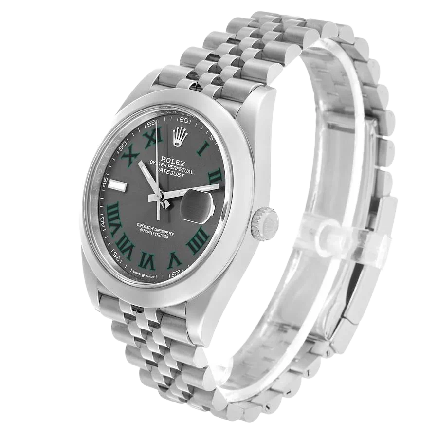 Datejust 41mm Wimbledon Dial Steel Mens Watch 126300