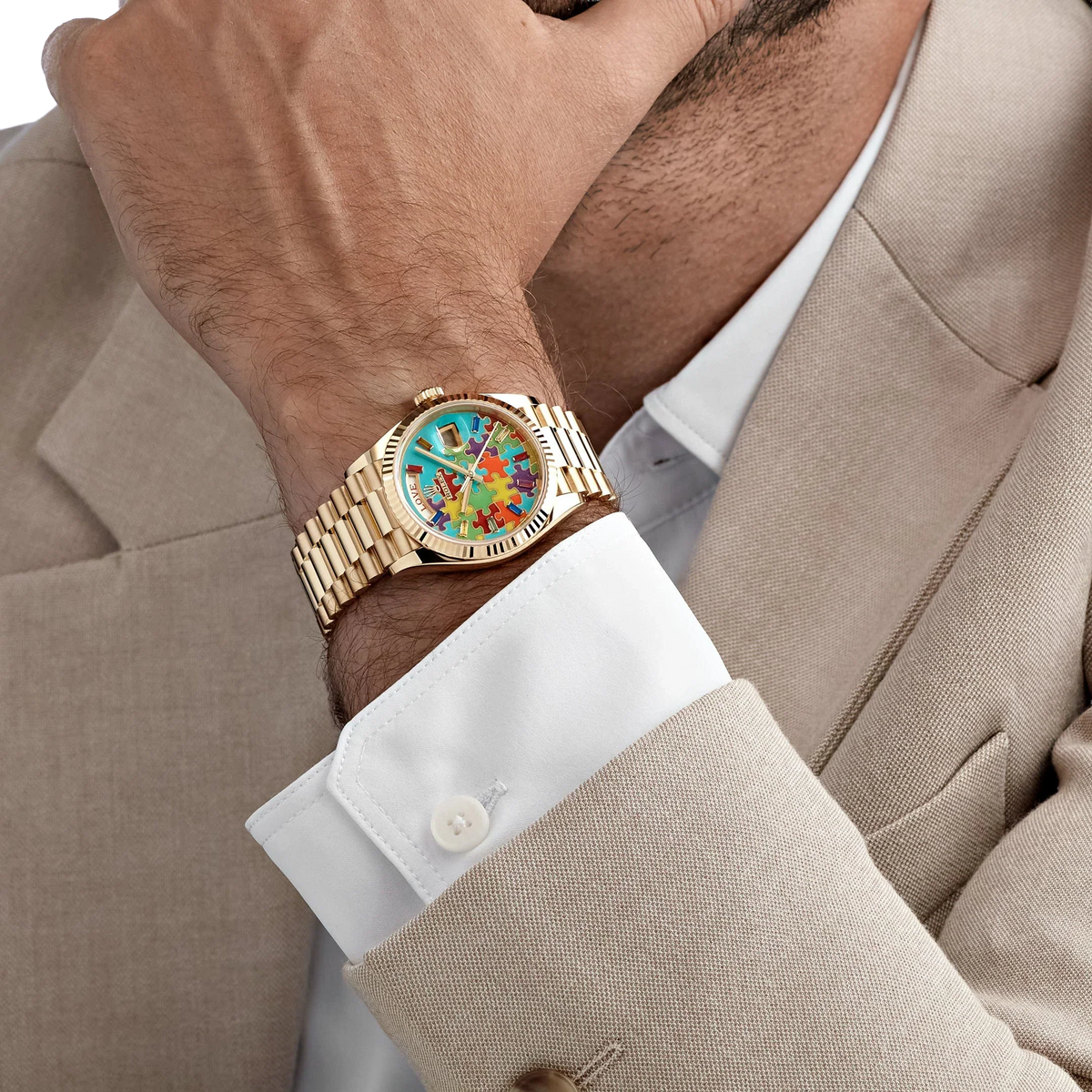 Day-Date 36 128238 'Emoji Puzzle' Yellow Gold