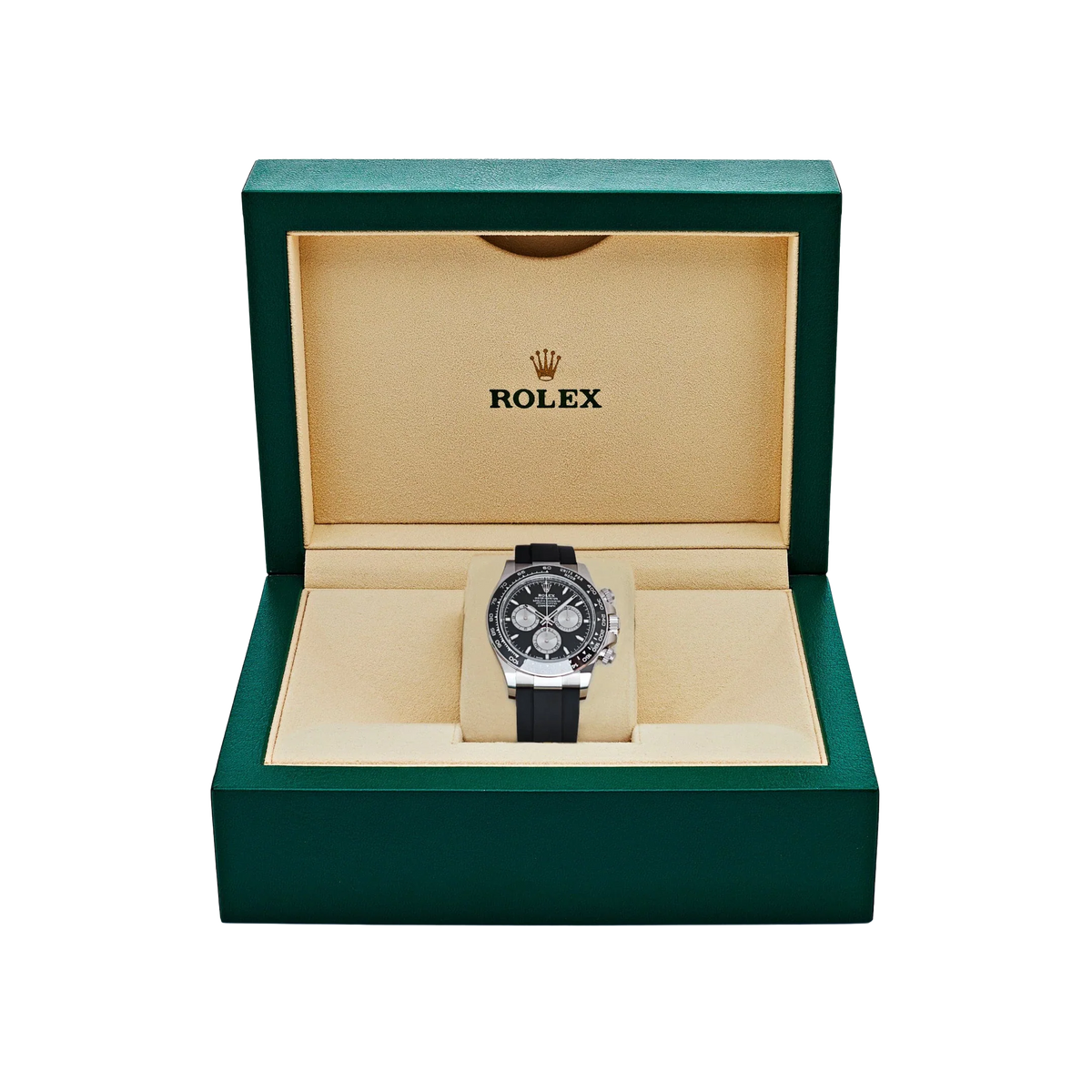 Daytona 40mm Baby Le Mans White Gold Black Dial 126519LN