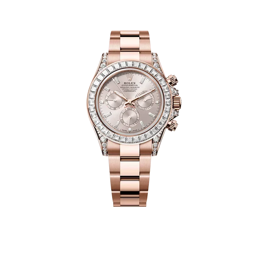 Daytona 126595TBR Rose Gold Sundust Diamond Dial Diamond Bezel