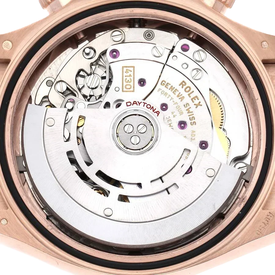 Daytona 40mm Rose Gold Oysterflex Chocolate Dial Mens Watch 116515
