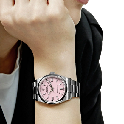Oyster Perpetual 41mm Stainless Steel Candy Pink Dial Men Watch 134300-0013 New 2025