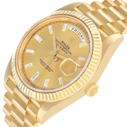 President Day-Date 40mm Yellow Gold Diamond Mens Watch 228238