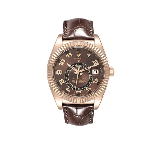 Sky-Dweller 42mm  Everose Chocolate Brown Dial Rose Gold Watch 326135