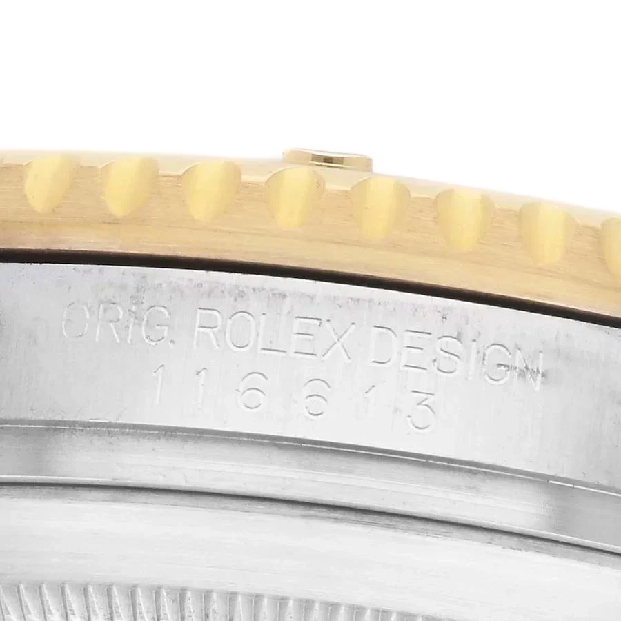 Submariner 40mm Steel Yellow Gold Blue Dial Bezel Mens Watch 116613