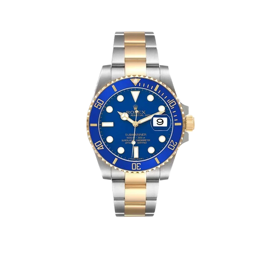 Submariner 40mm Steel Yellow Gold Blue Dial Bezel Mens Watch 116613