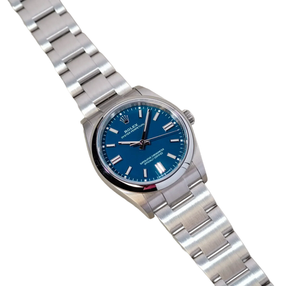 Oyster Perpetual 41mm Stainless Steel Med Blue Dial Men Watch 134300-0009 New 2025